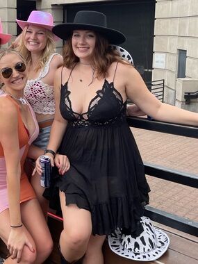 Free People Black Lace Tank Dress